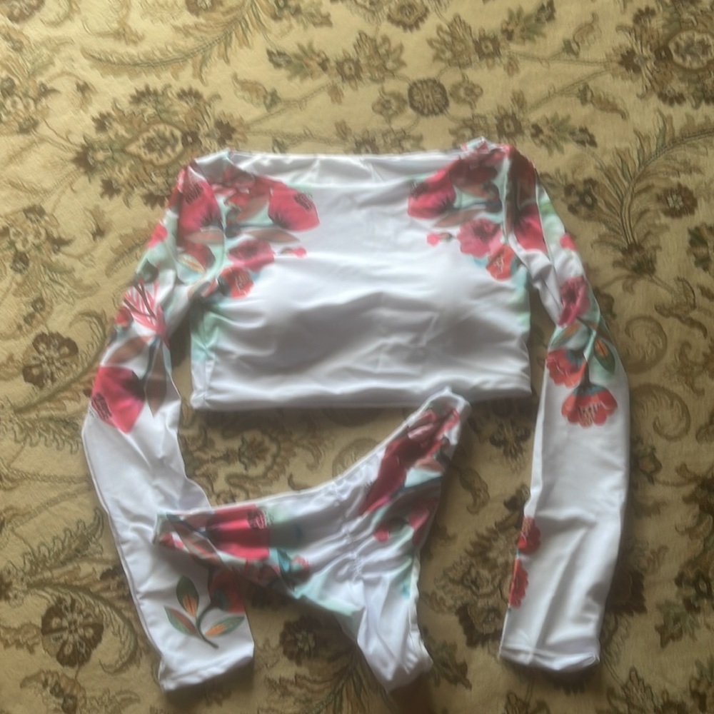 Long Sleeve Swim Top Bikini Large - Picture 3 of 4